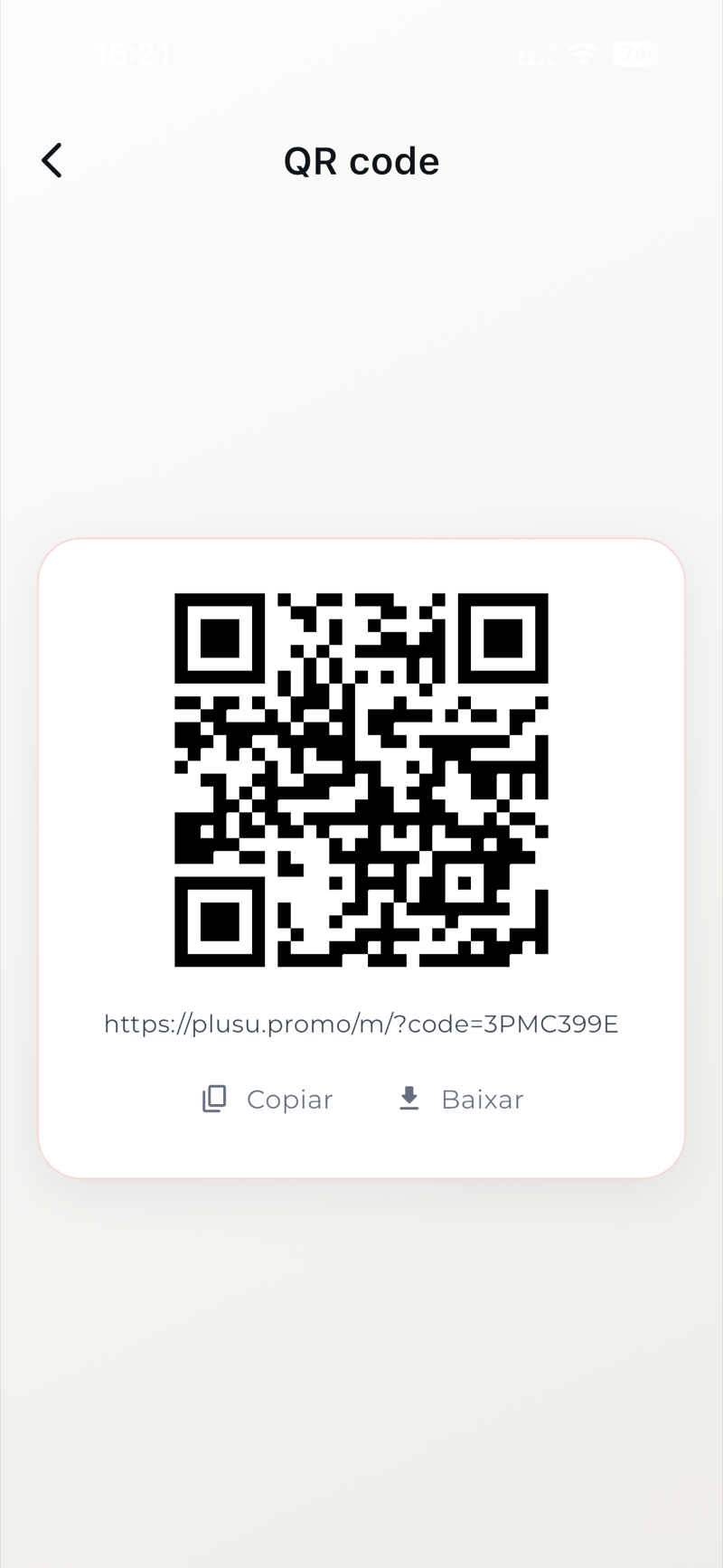 QR para imprimir no balcão